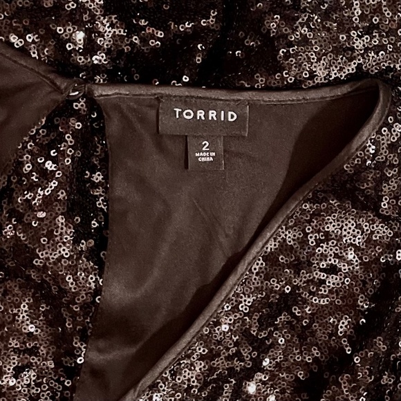 TORRID Special Occasion Black Sequin Skater Dress Party Cocktails Size 2 2X XXL - Picture 10 of 14